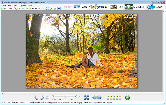 Fast photo viewer in full-screen