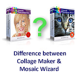 Difference between Photo Collage Maker and Photo Mosaic Wizard